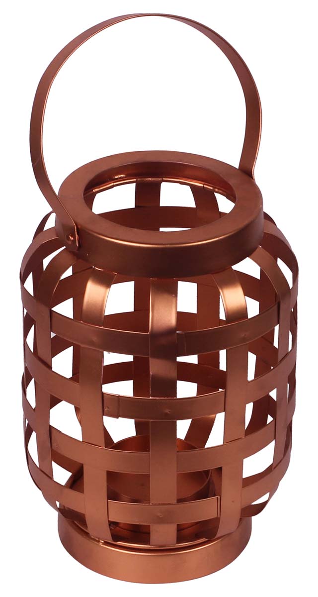 Tea-Light Candle Holder – Cast in Iron – Copper Color Finish – Barrel Shaped – Unique Votive Candle Stands – Home Décor  - Buy in Bulk Wholesale